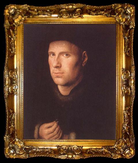 framed  Jan Van Eyck Portrait of Jan de Leeuw, ta009-2